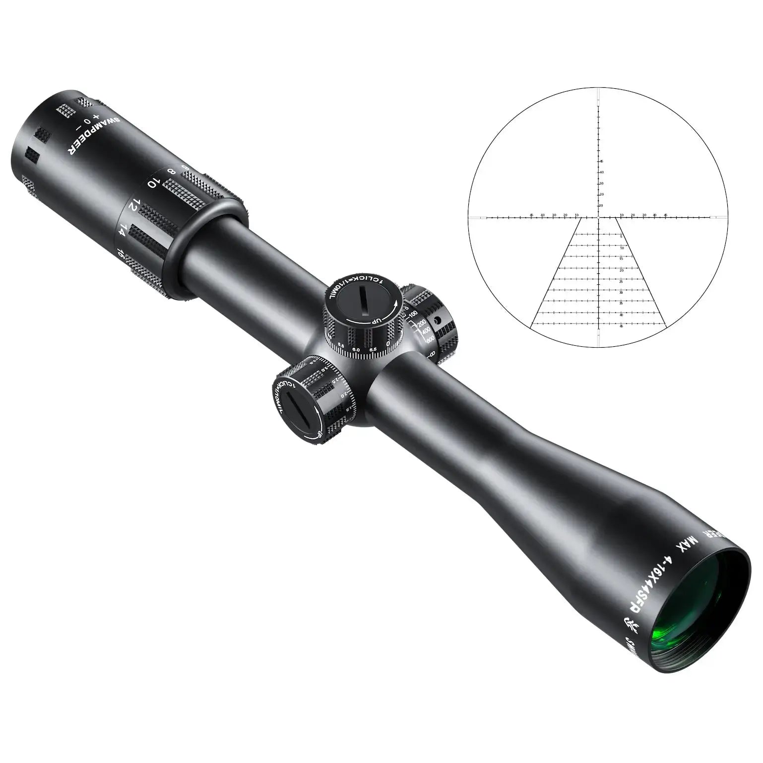 SwampDeer Long Range Riflescope HD MAX 4-16X44 SFP -  PrismOptic
